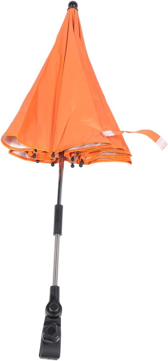 Kinderwagen Parasol - Babyzonnescherm Kinderwagen - Bescherming Tegen Zon - Universele Montage - 78 x 66 x 66 cm - Oranje