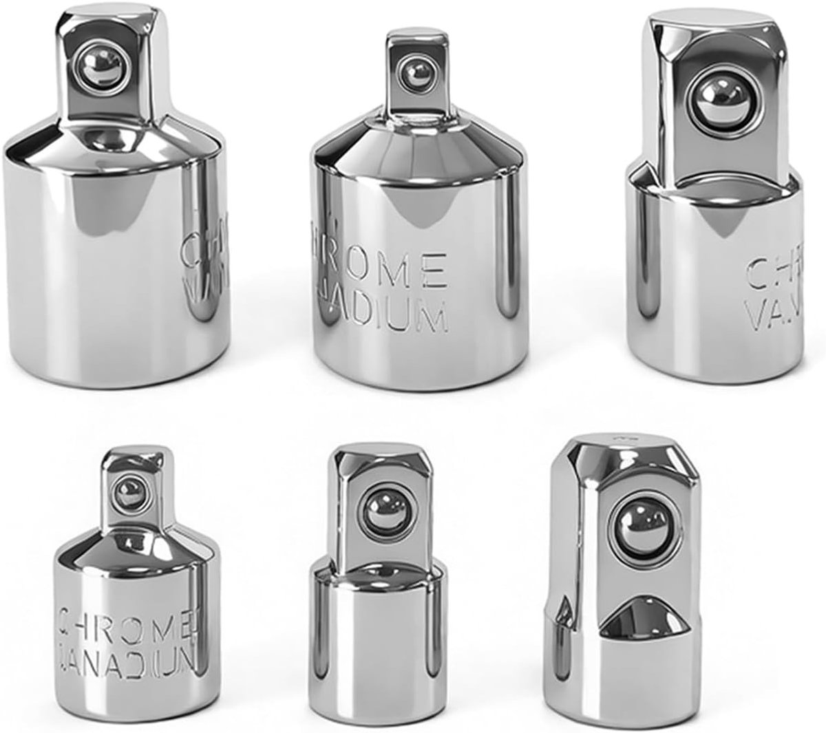 Set van 6 converters voor ratel en schroevendraaier - multi-size adapters - SnelShoppen