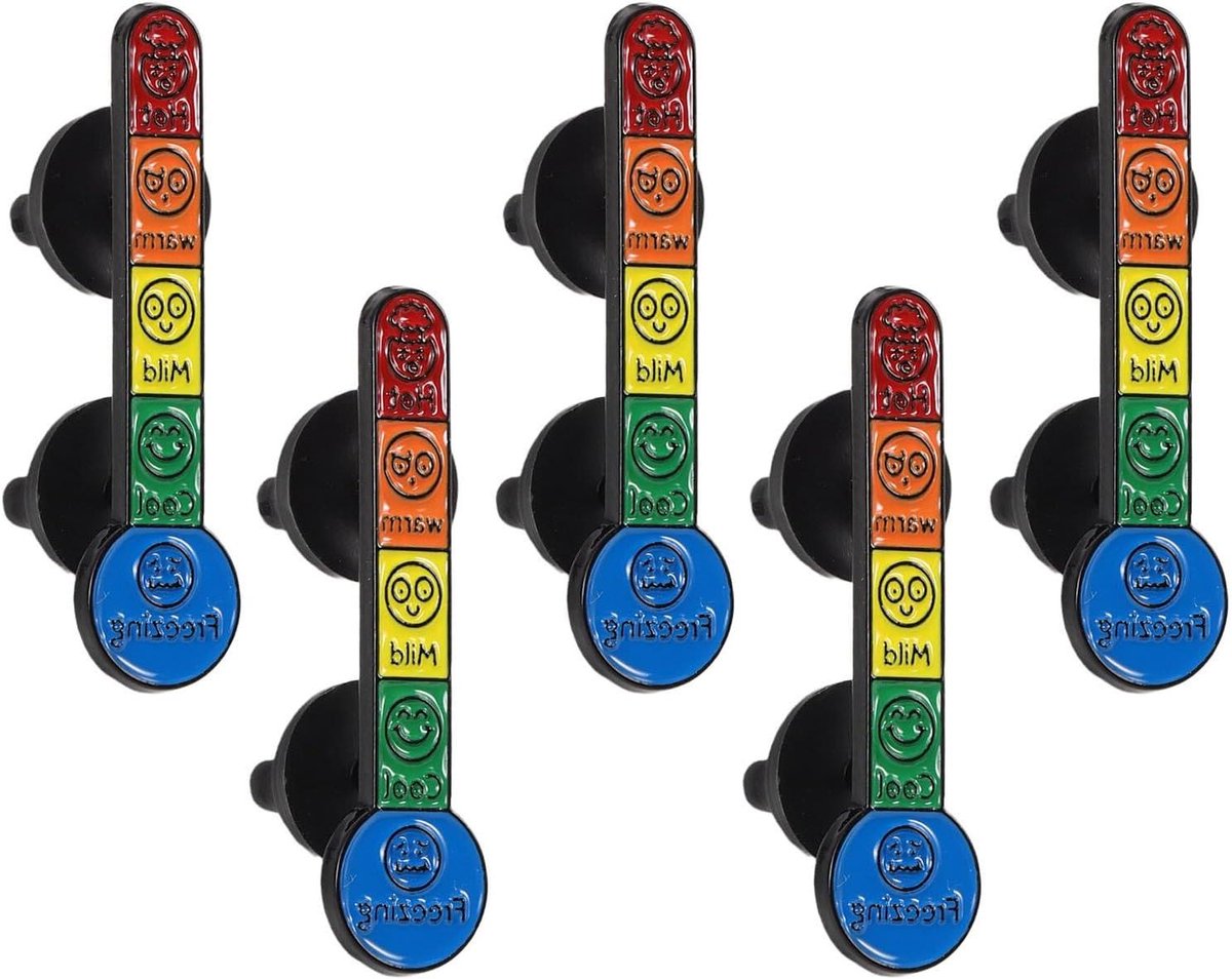 Mood Tracker Pin - Emotie Badge - Persoonlijke Stijl - Temperatuurmeter - 3.5 cm - Multicolor