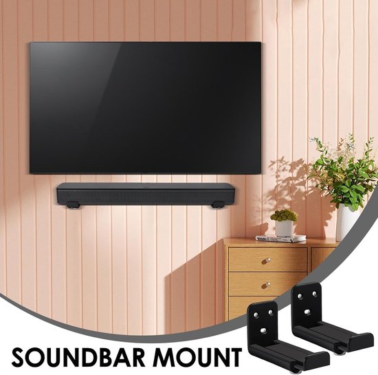 Soundbar Houder - Soundbar Plank Muurbeugel - Audio Verbeteren - Dubbel Verstelbaar - 9-13.7 cm Diep - Zwart — afbeelding 5
