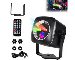 RGB Laser Projector - 3000 mAh - 6W - 9 Modi - Autoverlichting - DJ Discolamp - Mini Laserlamp - Feestverlichting - Podiumverlichting - Multifunctionele Laserlamp - USB Oplaadbaar - Zwart en Zilver