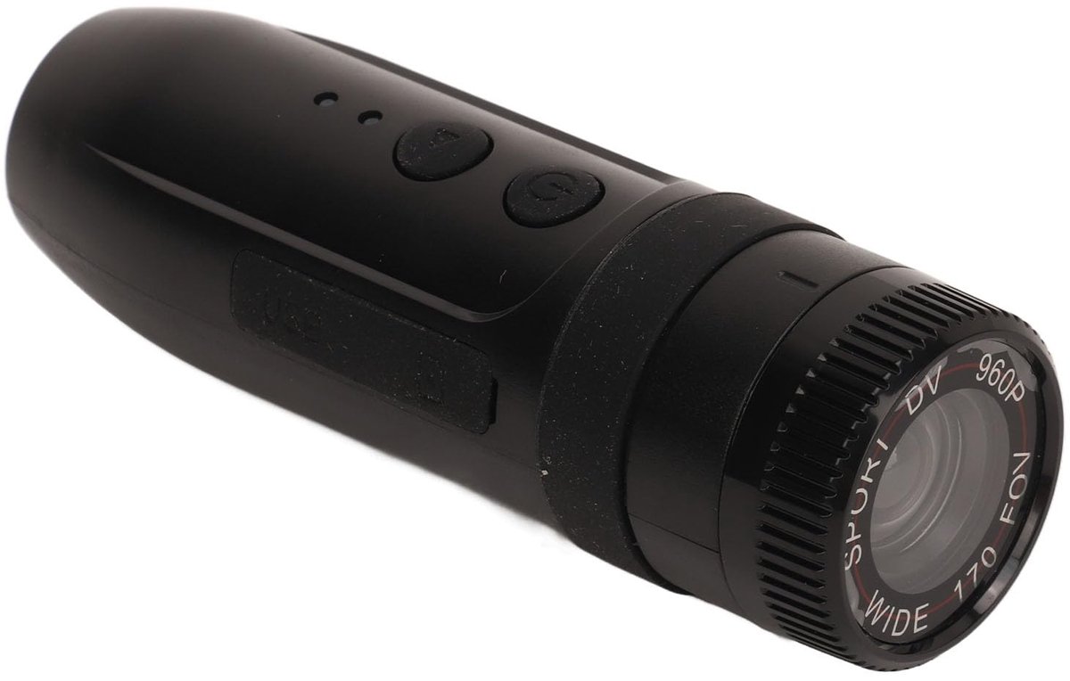 SnelShoppen - Fiets-motorhelmcamera HD 960p Mini-sportvideo-actiecamera 170° Groothoek Waterdicht met Handgreepbeugel voor Avontuurlijke Activiteiten