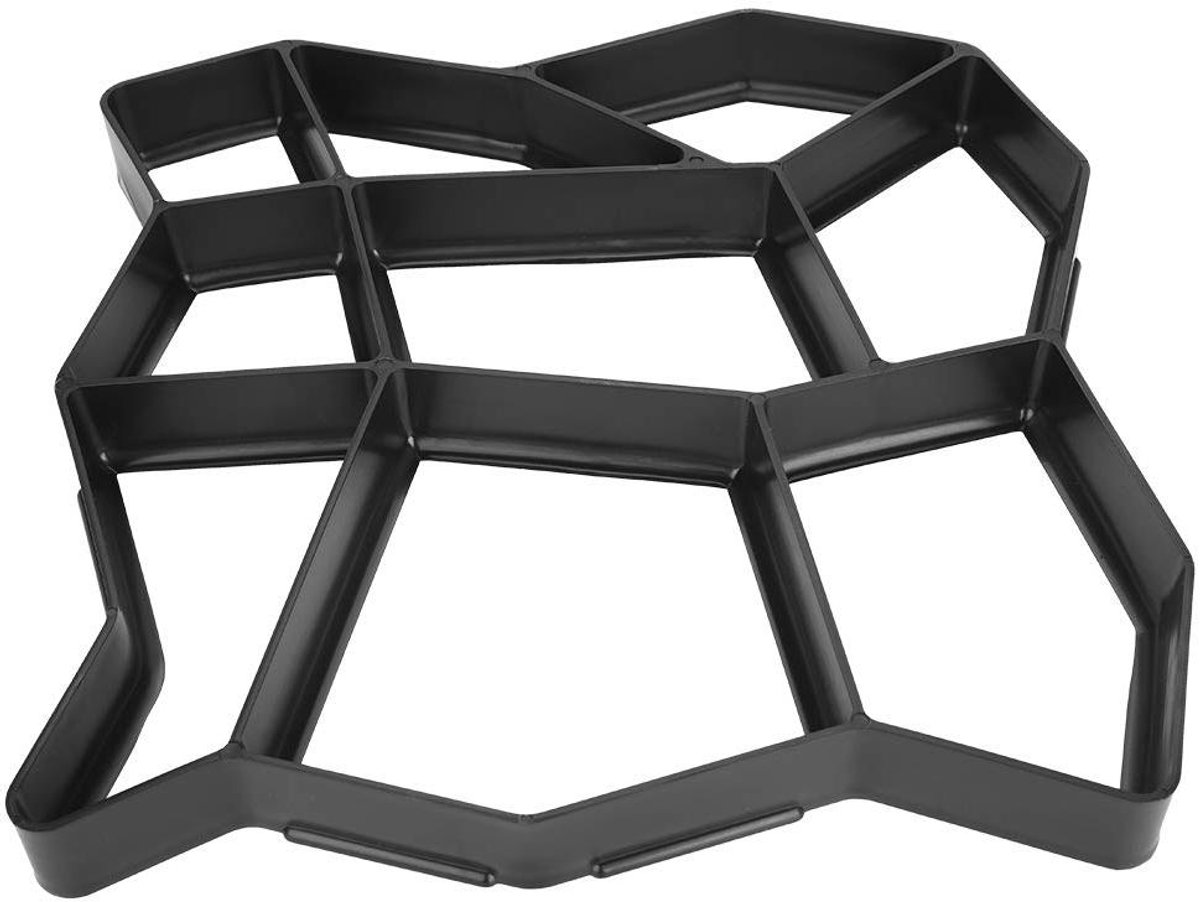 Betonmal Stapsteen - Tuinmal Opstapmal - Tuinpad Aanleggen - Onregelmatig Steen Ontwerp - 345 x 325 cm - Zwart