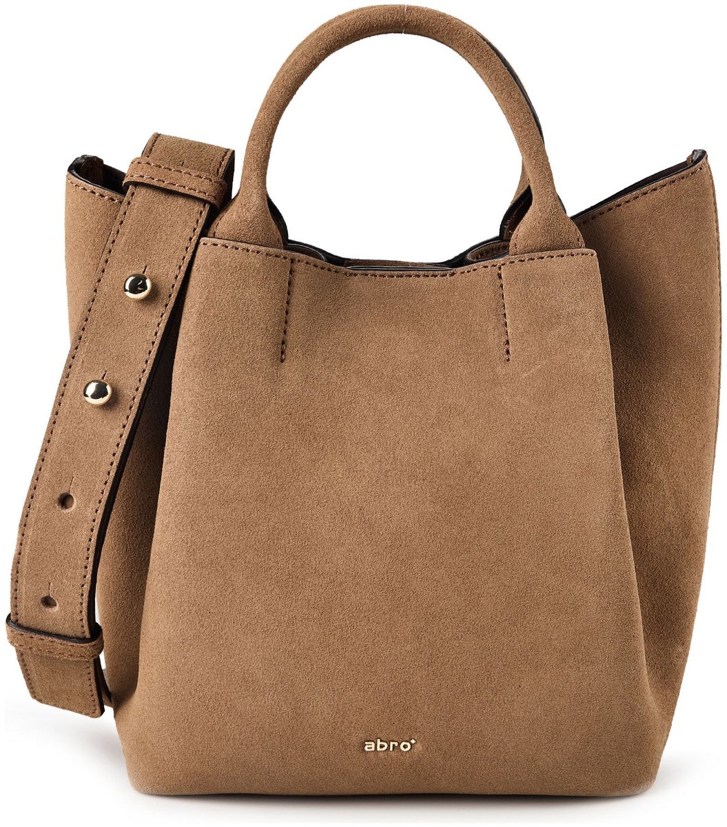abro Essential Handtas Leder 21 cm - Dames - cappuccino