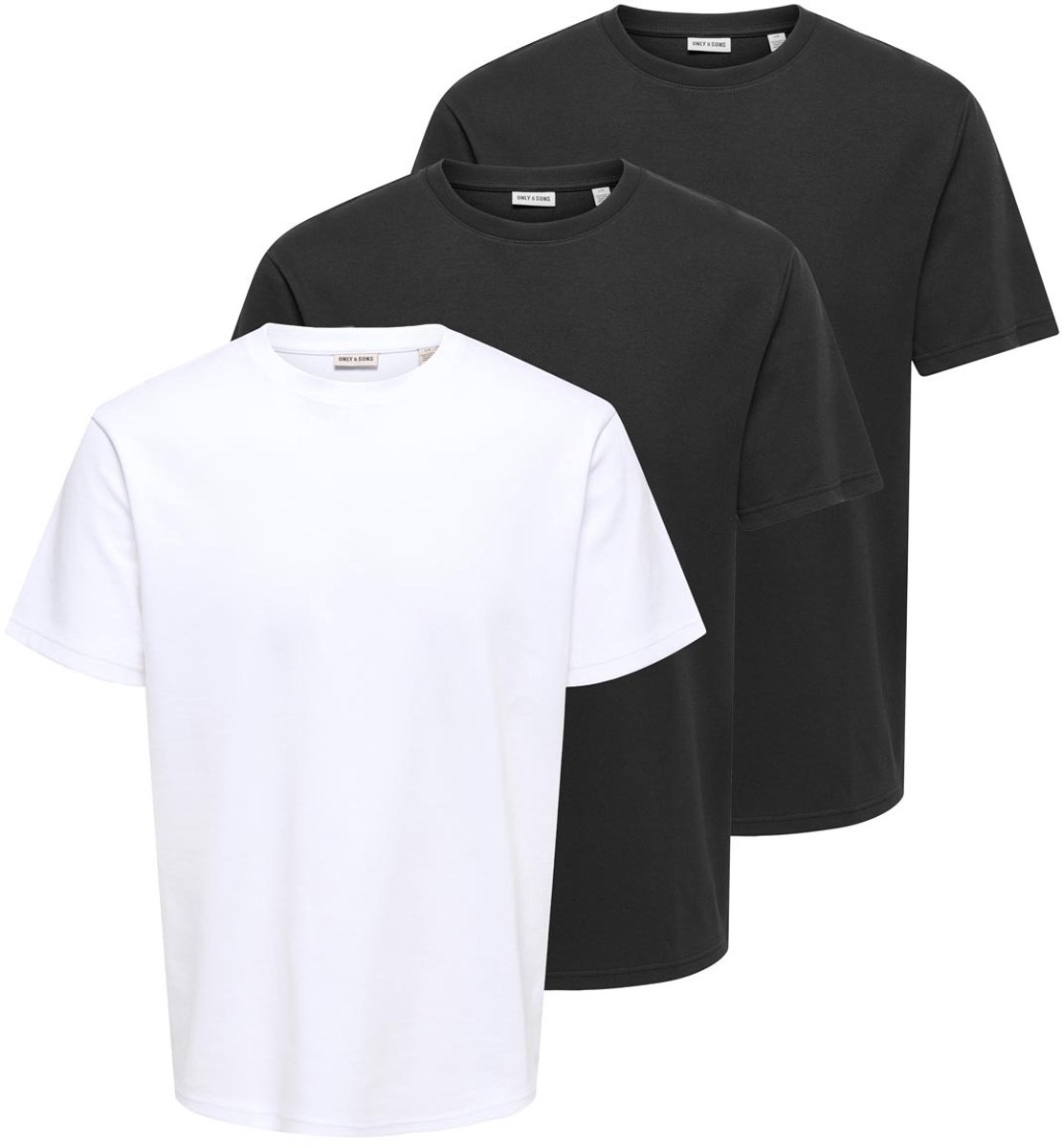 Only & Sons Heren t-shirt 3 pack Caspian