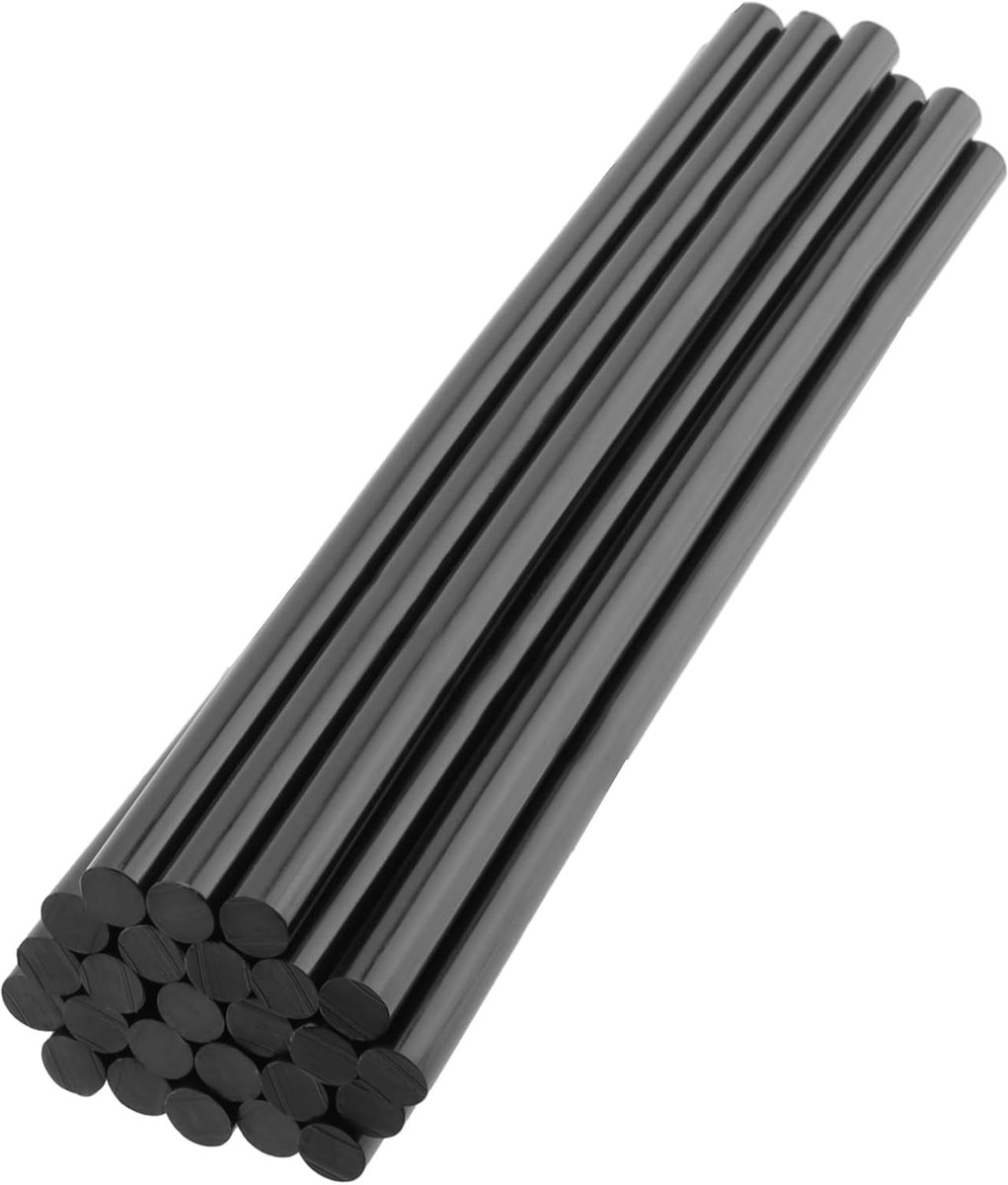 SnelShoppen - 25 Stuks Zwarte Lijmpatronen 11mm x 270mm, Hot Glue Sticks, Universele Lijmpatronen voor DIY, Reparatie en Decoratie