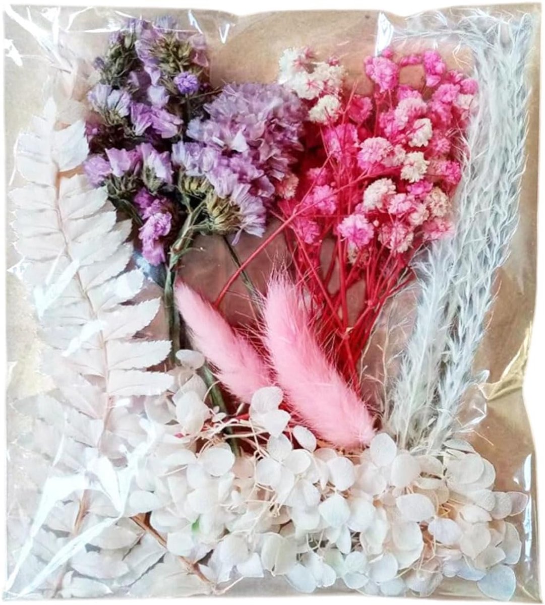 SnelShoppen - Natuurlijke Gedroogde Bloemen Mix, Echte Geperste Bloemen voor Creatieve Klussen, Hars, Kaarsen, Sieraden, Nagels en Scrapbooking