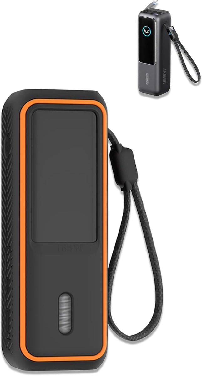 SnelShoppen - Laptop Power Bank Case 25.000 mAh - Beschermende Hoes - Zachte Siliconen Cover - Meerdere Wasbare Krassenbestendig - Druppelbestendig -