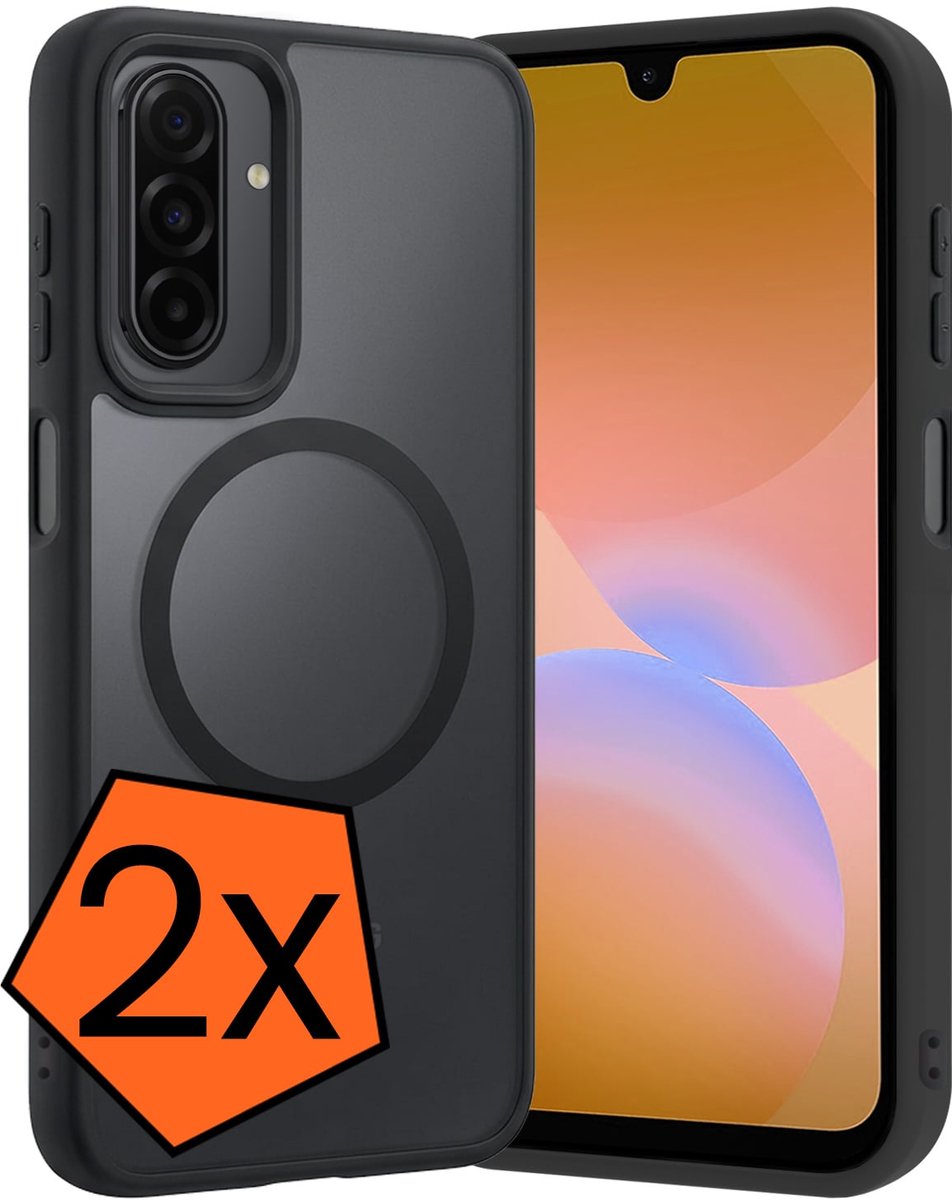 Hoes - 2 Stuks - Geschikt voor Samsung Galaxy A26 - Magsafe Compatible - Sterk & Shockproof - Back Cover - Shock Proof Case - Telefoon Hoes - Zwart