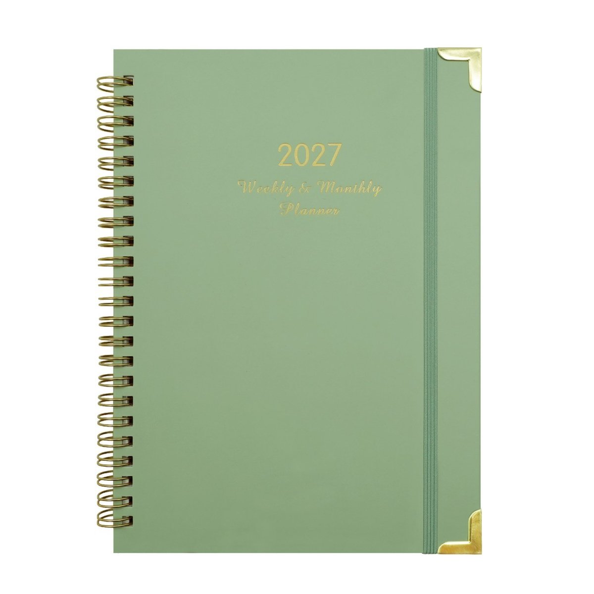 2027 Planner - 21,5*15,7 cm - Week-/maandoverzicht - Spiraalgebonden notitieboek - Planningsnotitieboek - Notitieboek - Januari-december 2027 - Campusplanner - Ideaal voor scholen en kantoren