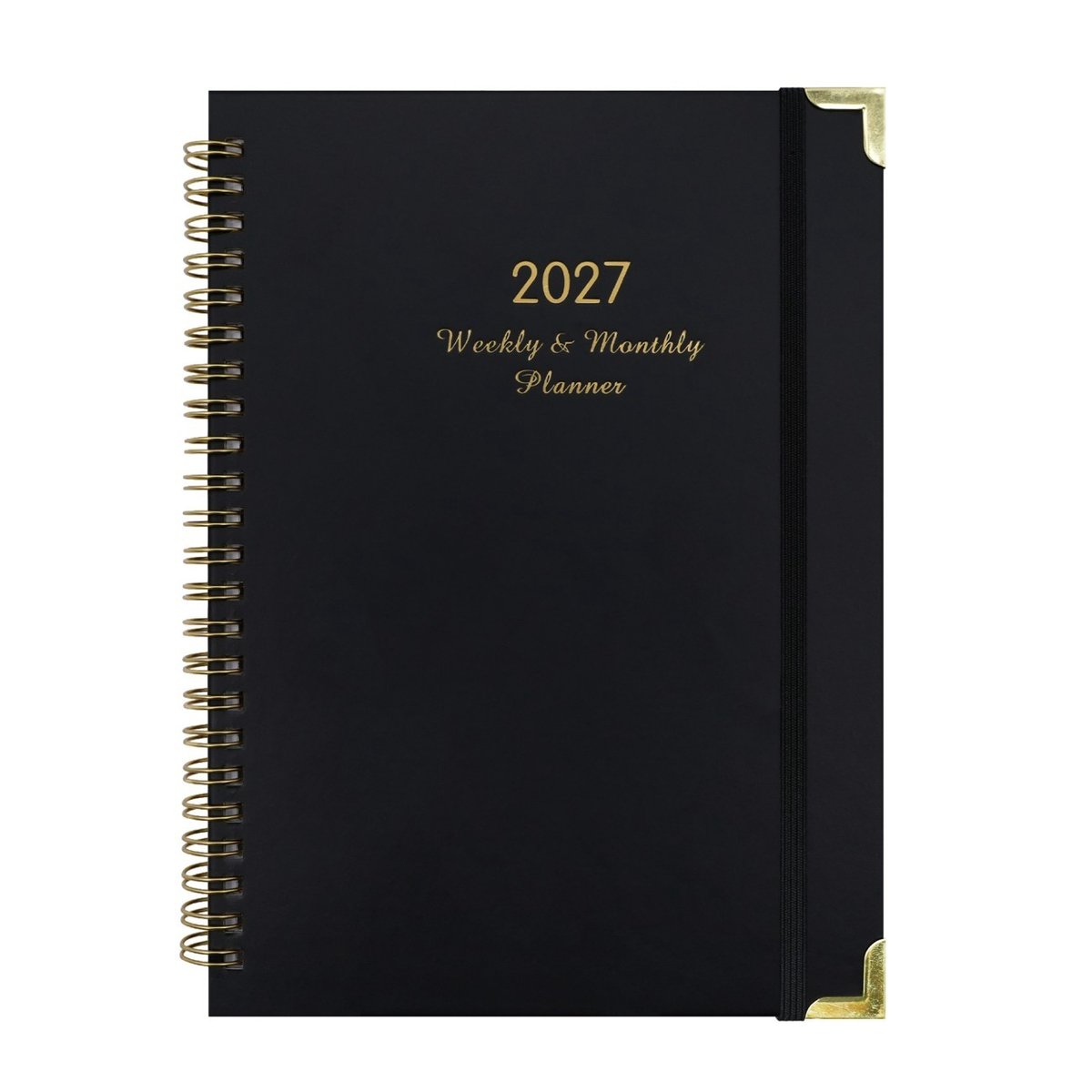 2027 Planner - 21,5*15,7 cm - Week-/maandoverzicht - Spiraalgebonden notitieboek - Planningsnotitieboek - Notitieboek - Januari-december 2027 - Campusplanner - Ideaal voor scholen en kantoren