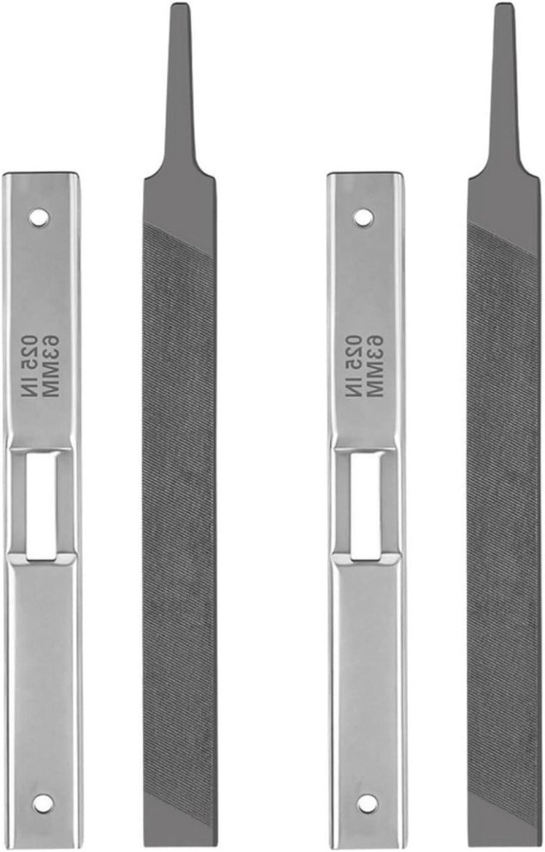 Kettingzaag Dieptemeter Set - Raker Vijl - Onderhoud Kettingzaag - Metalen Constructie - 130 & 190 mm - Zilver