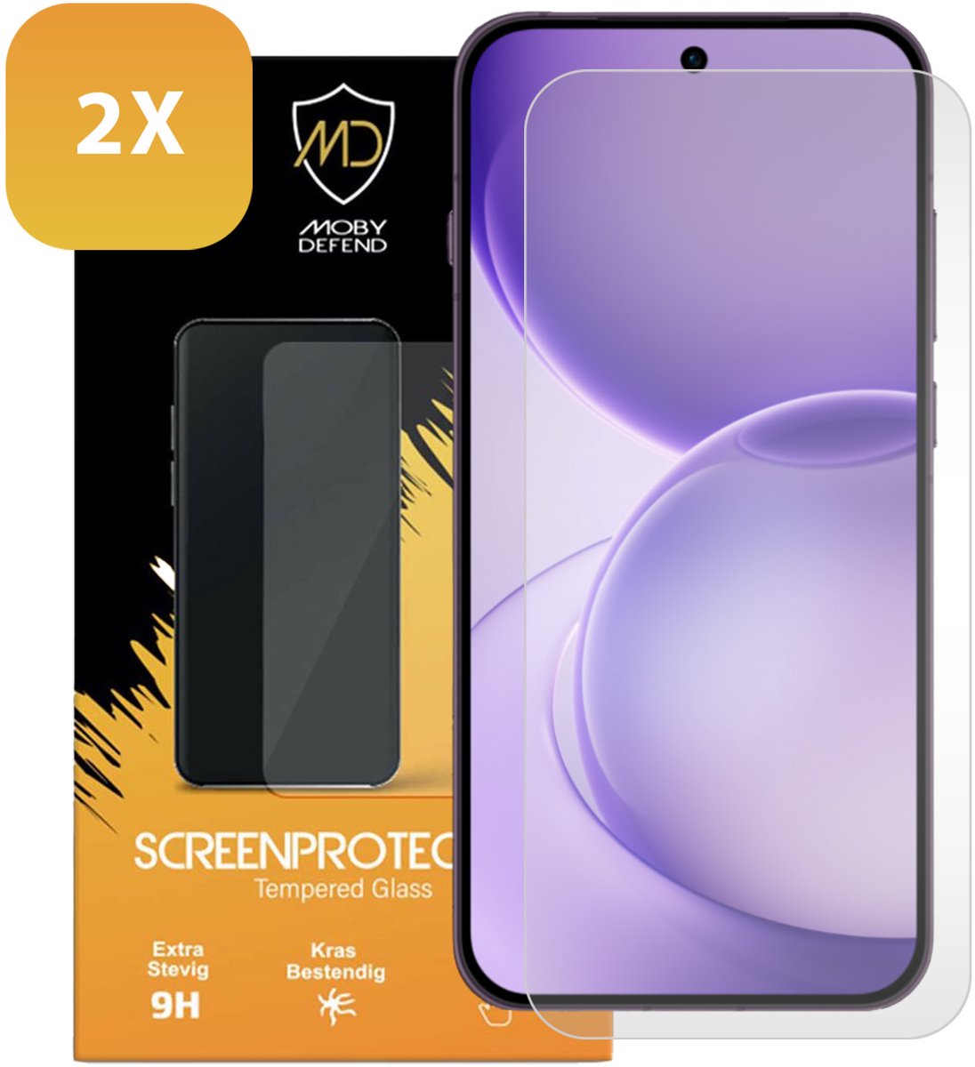2-Pack MobyDefend Screenprotectors - Geschikt voor Oppo Reno16 Pro - Case-Friendly Screensavers - Gehard Glas