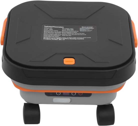 Draagbare Hogedrukreiniger - Drukreiniger Auto - Voertuigen Reinigen - Ingebouwd Waterreservoir - 13 Liter - Zwart Oranje — afbeelding 5