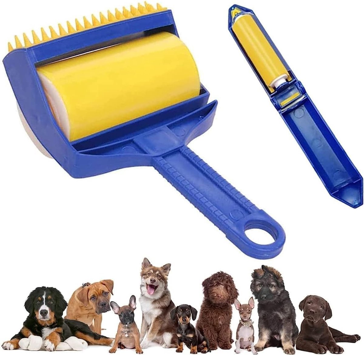 Herbruikbare Pluisroller Set - 2 Stuks (Handheld + Travel) - Wasbaar - Voor huisdieren en kleding