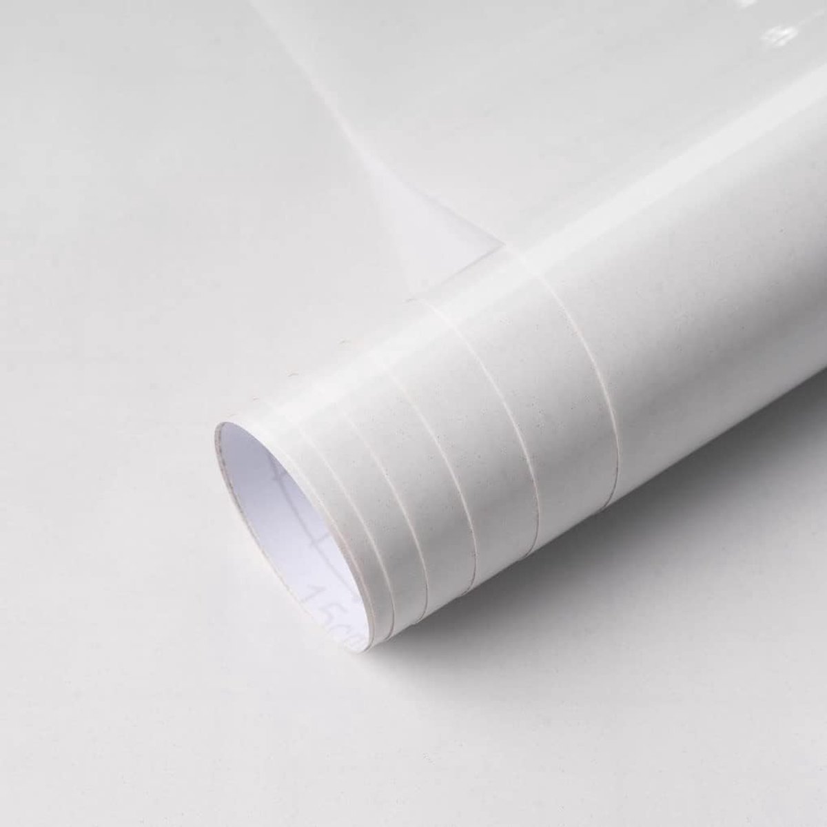 Glanzend wit contactpapier, 40 cm x 310 cm, zelfklevend behang, waterdicht, glanzend PVC-vinyl, oliebestendig, vinylbehang voor meubelbekleding, aanrecht, keuken, plankvoering