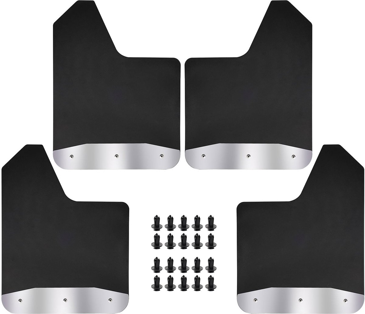 Omgoods - Set van 4 Universele Modderflappen met Reflectoren voor Auto's