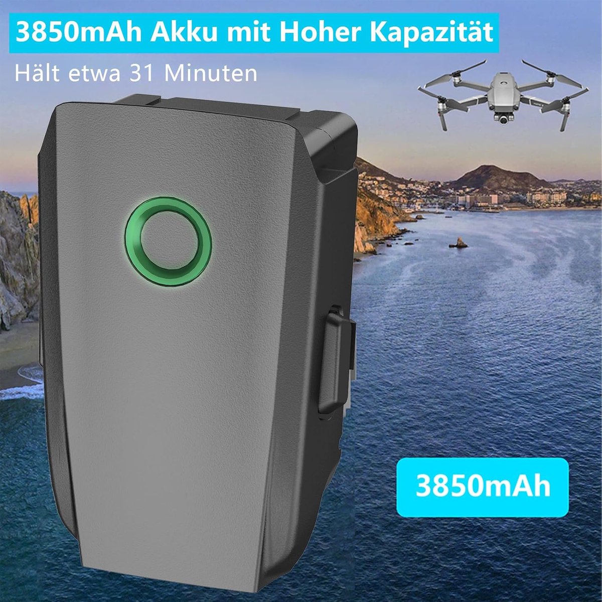 2 Pro accu 2 stuks, 3850 mAh 15,4 V intelligente vluchtaccu voor DJI Mavic 2 Pro, 31 minuten Max vliegtijd accu voor DJI Mavic 2 Zoom drone (niet voor Mavic Pro) (alleen voor DJI-originele – foto 6