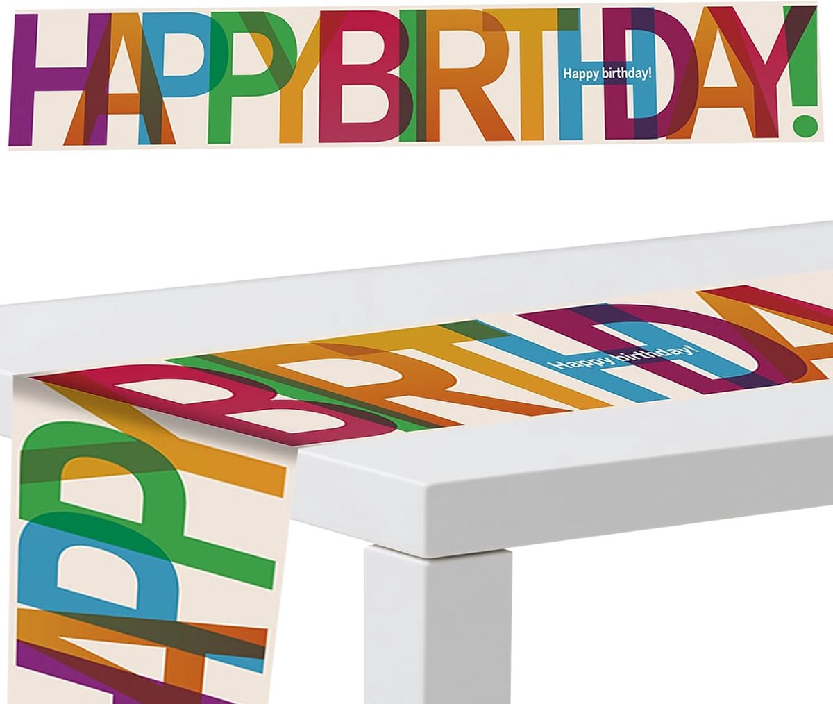 tafelloper 35 x 180 cm polyester kinderverjaardag decoratie feesttafel decoratie