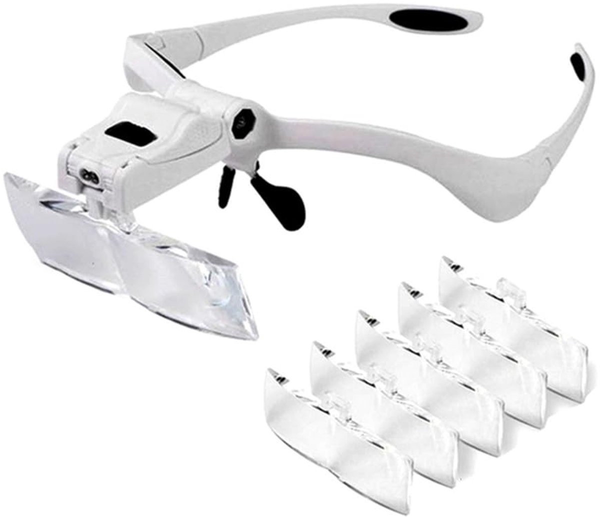 Omgoods - LED Hoofdband Vergrootglas met Verwisselbare Lenzen - Handig voor Precisiewerk