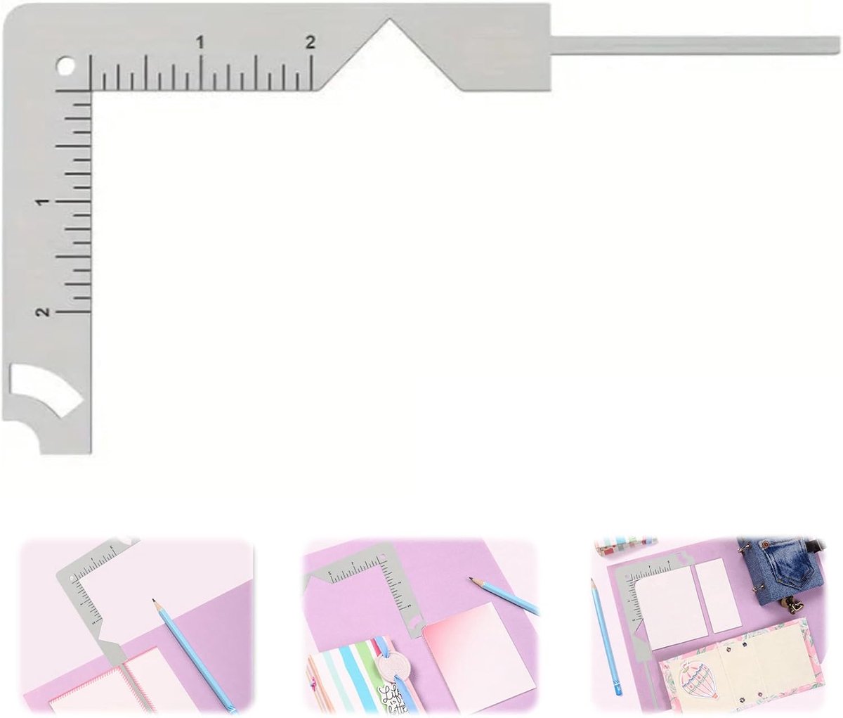 Boekomslag-handleiding, 5-in-1 boek binden, zelfbindgereedschap, voor spaanplaten, boekomslagen en fotoalbums voor notities, boekbinden, gereedschap van roestvrij staal