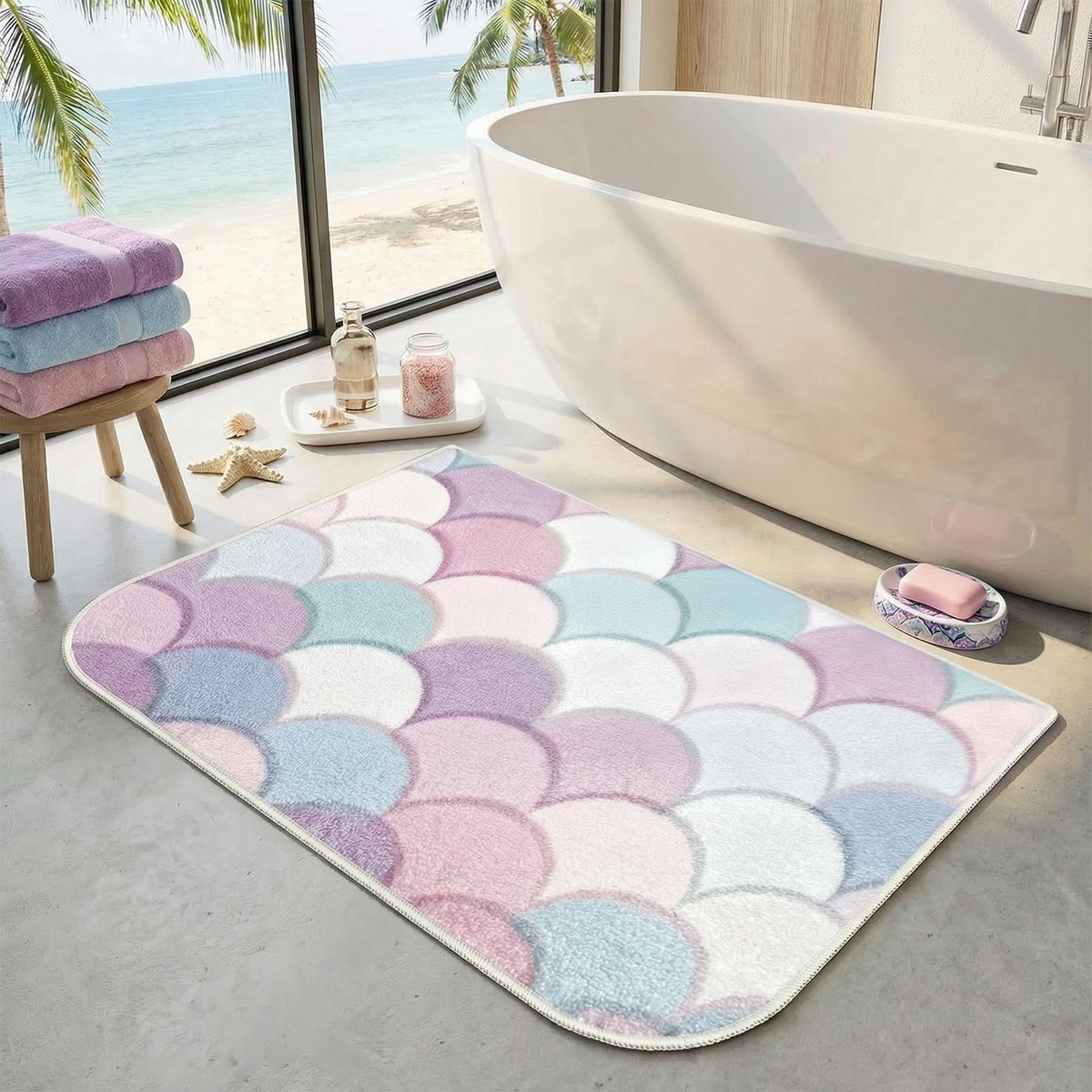 Omgoods - Wasbare Antislip Tapijt 60x110cm - Modern Decoratief Voor Keuken en Badkamer