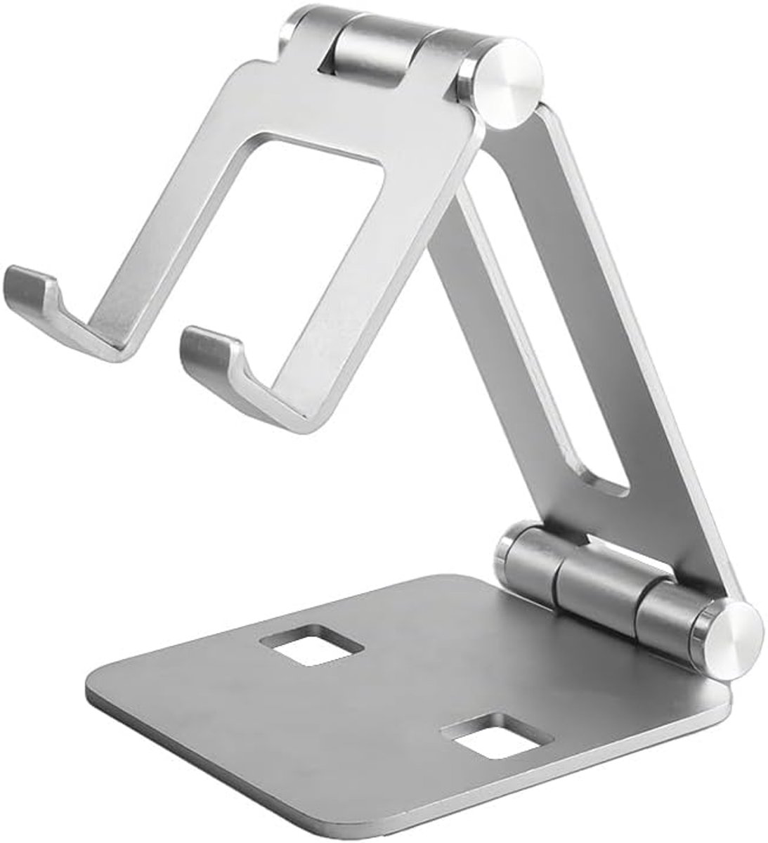 Telefoonhouder Bureau - Verstelbare Telefoon, e-Reader en Tablet Houder - Universele Telefoonstandaard Geschikt voor iPhone, iPad, Samsung Galaxy, Tab, Nintendo Switch - Aluminium