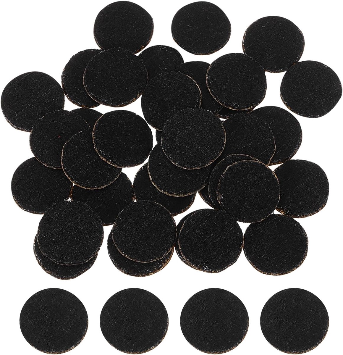 120 stuks ronde viltcirkels, 10 mm (3/8") zwarte vliesstofstickers, zelfklevende vilten pads, voorgesneden vilten pads voor naaien, kostuumhandwerk, snijden, handwerk, doe-het-zelfprojecten
