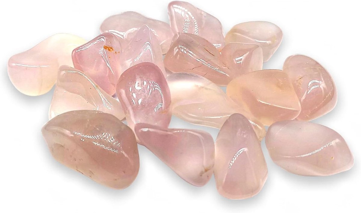 – 3 stuks geslepen stenen voor helende steen en reiki – 20 – 25 mm (roze kalksteen)