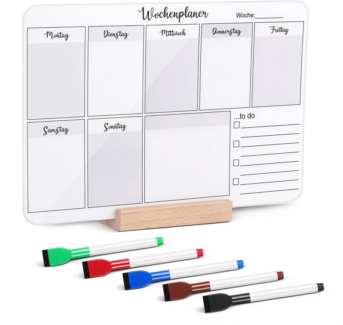Omgoods - Tenare Uitwisbaar Week Maandplannerbord - Ideaal voor taken en menu's