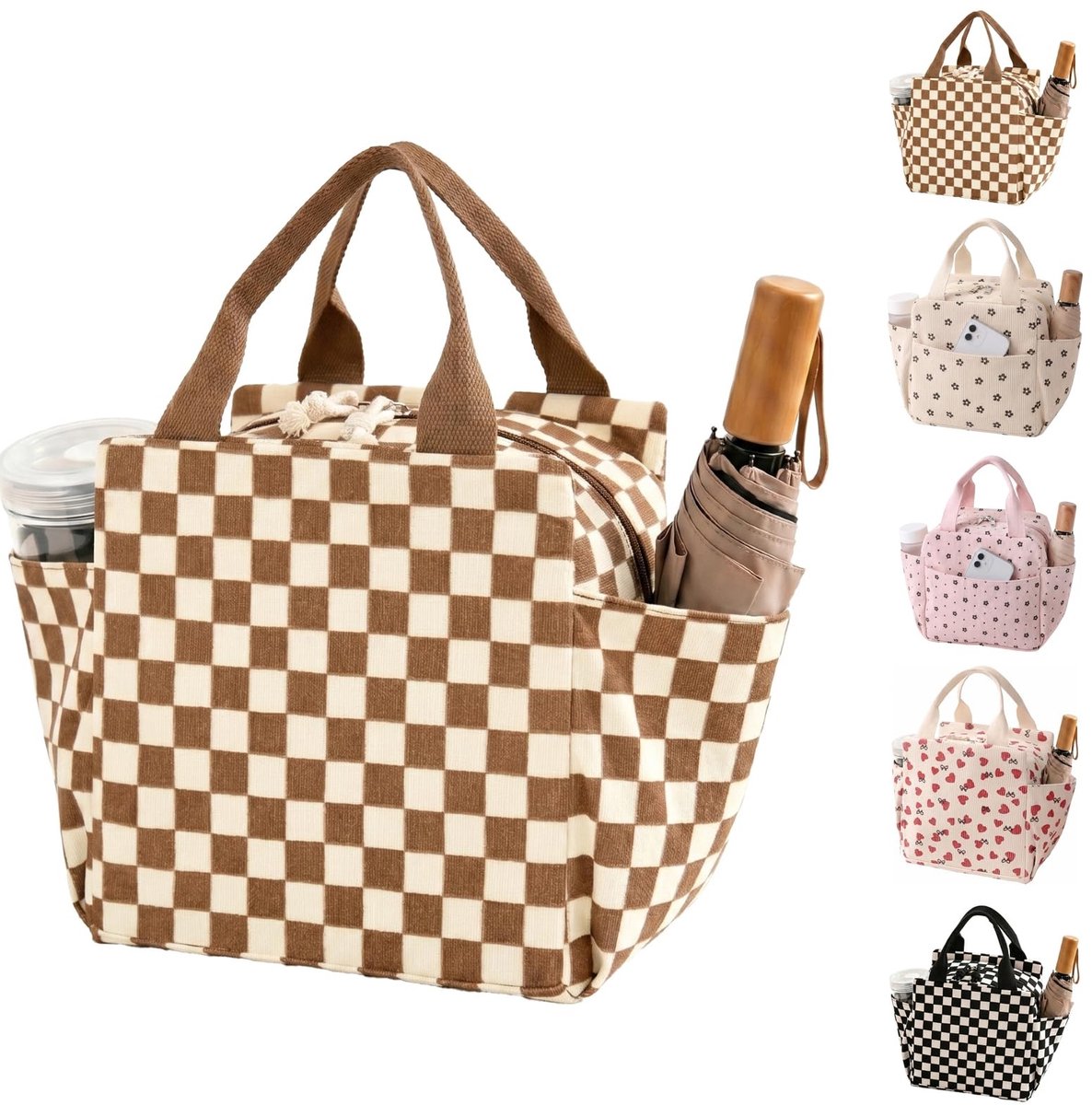 Omgoods - Geïsoleerde Corduroy Koeltas voor Werk en Picknick