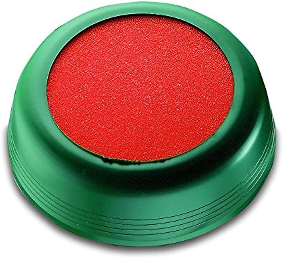 69238 Luchtbevochtiger, voor het bevochtigen van enveloppen of postzegels, rond, Ø 10,5 cm, flexibele groene hoes, oranje spons