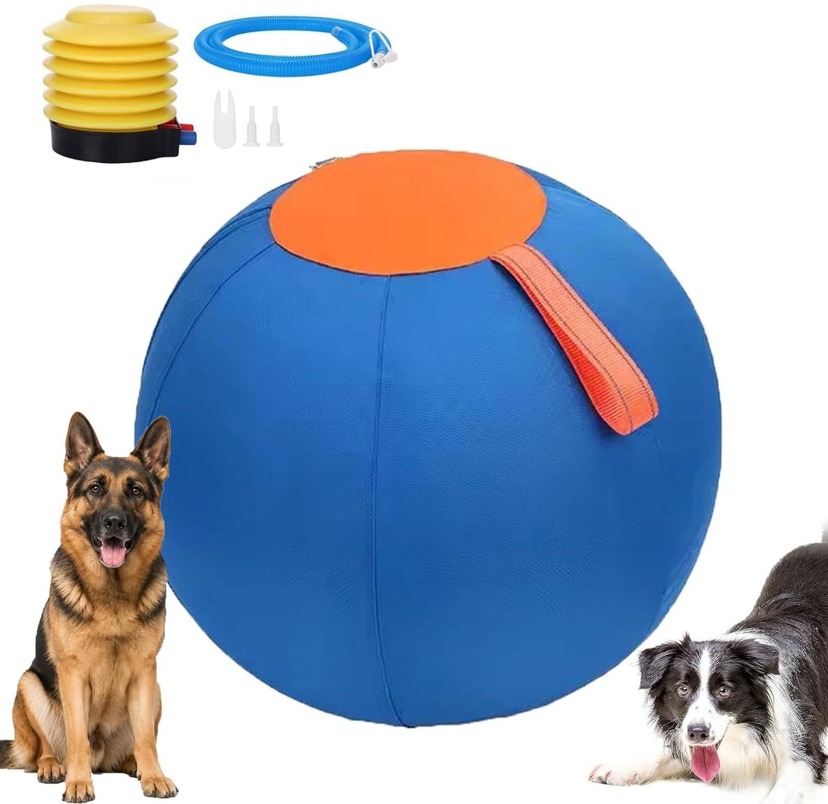Omgoods - 25 cm Herding Bal voor Honden - Scheurvaste Drijfbal met Draaggreep