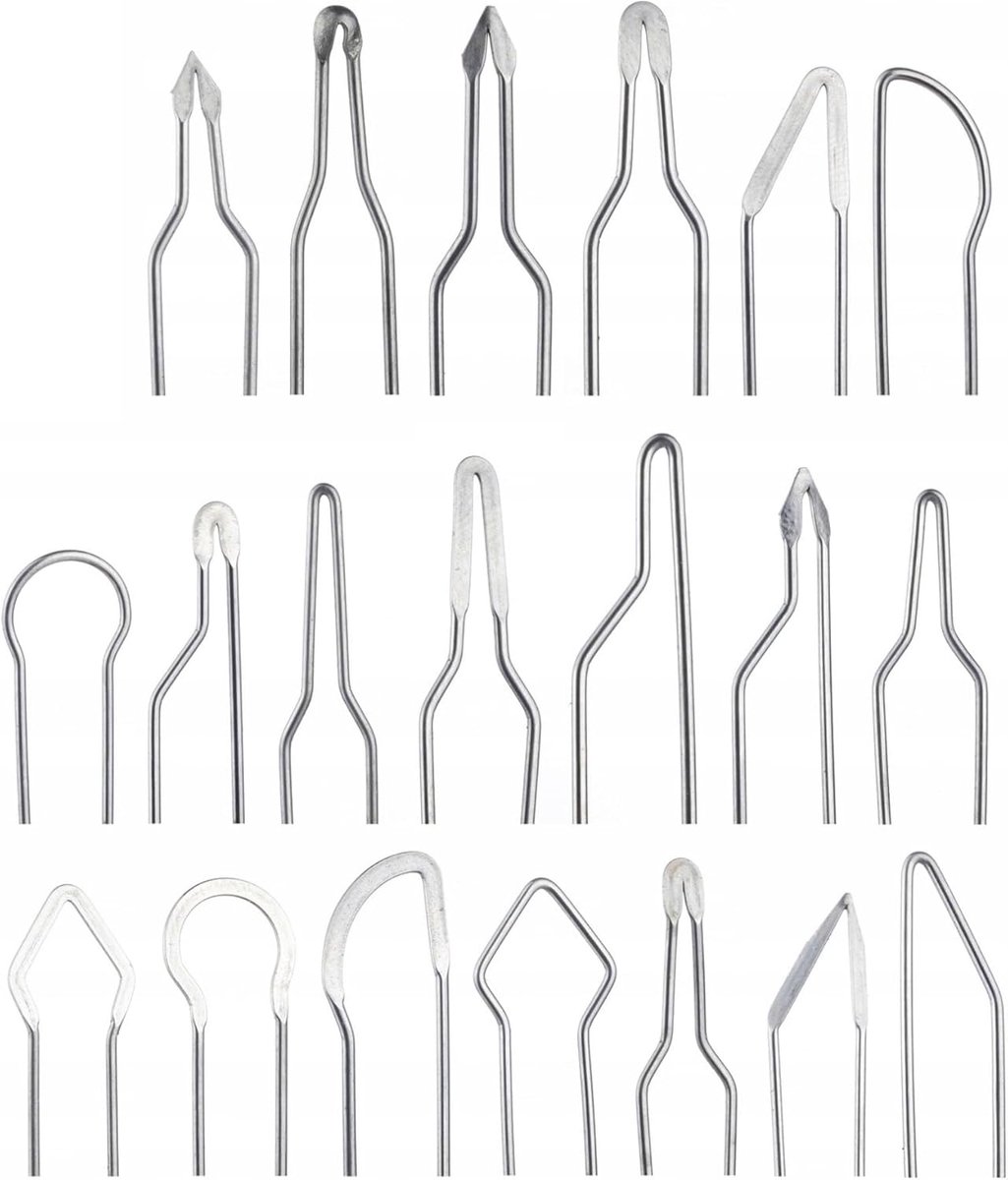 ProBurner Set van 20 tips voor brandschilderen, 20 stuks, looptype, hittebestendig, compatibel met 60 W branders, hout en leer, pyrografie-accessoires