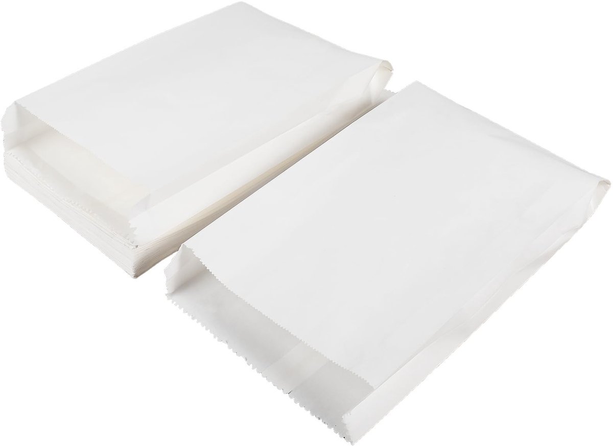 Omgoods - 100 Witte Kraft Papieren Tassen - 15x26cm voor Feesten en Cadeaus