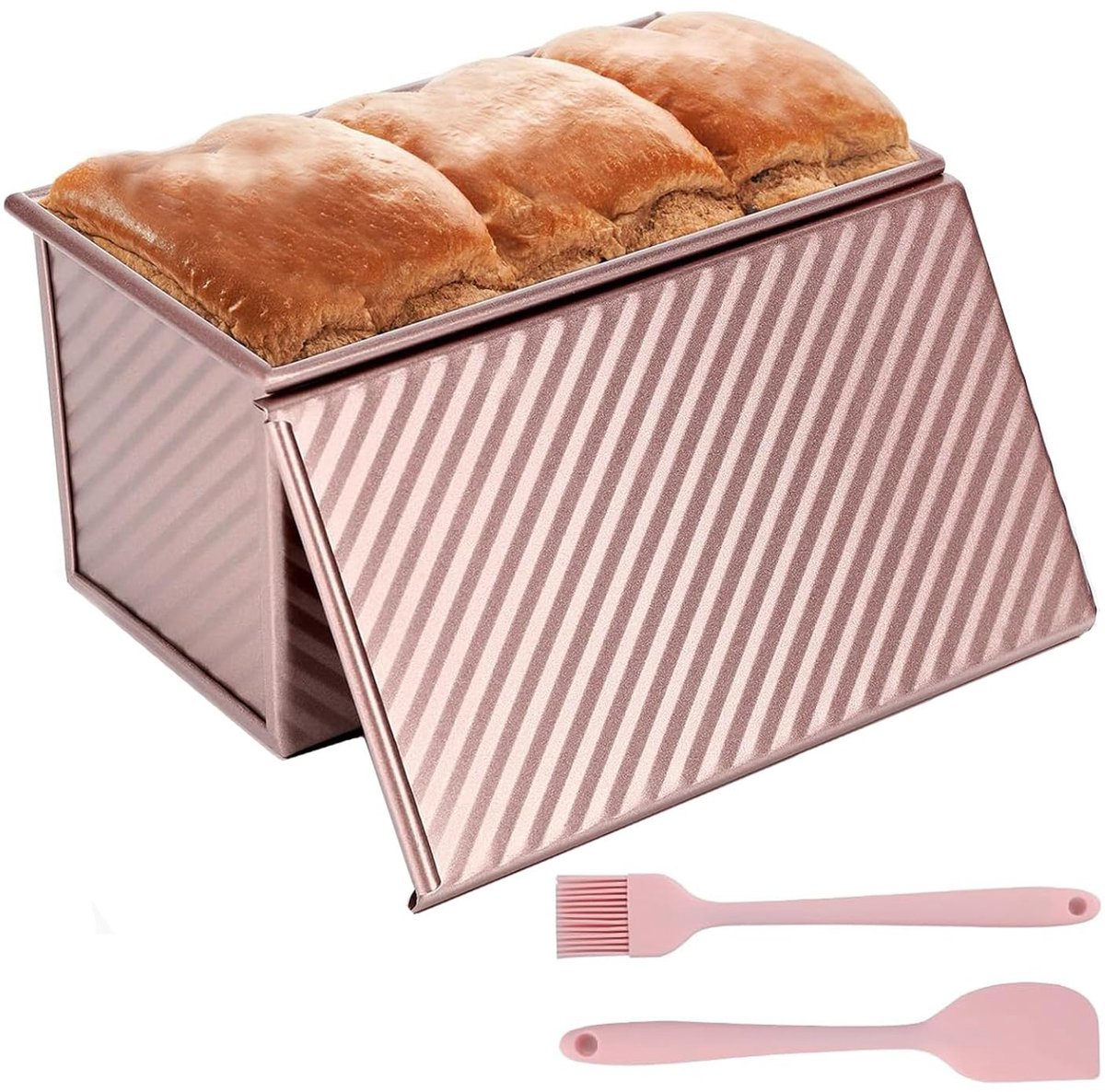 Omgoods - Anti-aanbak Broodvorm met Deksel - Voor Toast, Gebak, Brood en Cake