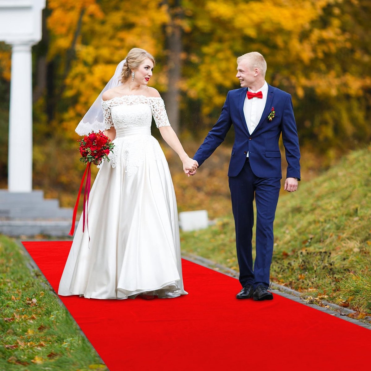 Omgoods - Zwart Feest Tapijt 3 x 5 m - Vilt Aisle Runner voor Bruiloften en Evenementen