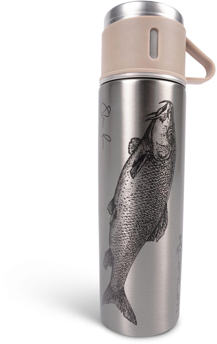 Omgoods - Thermosfles 500 ml met Drukknop en Kopje
