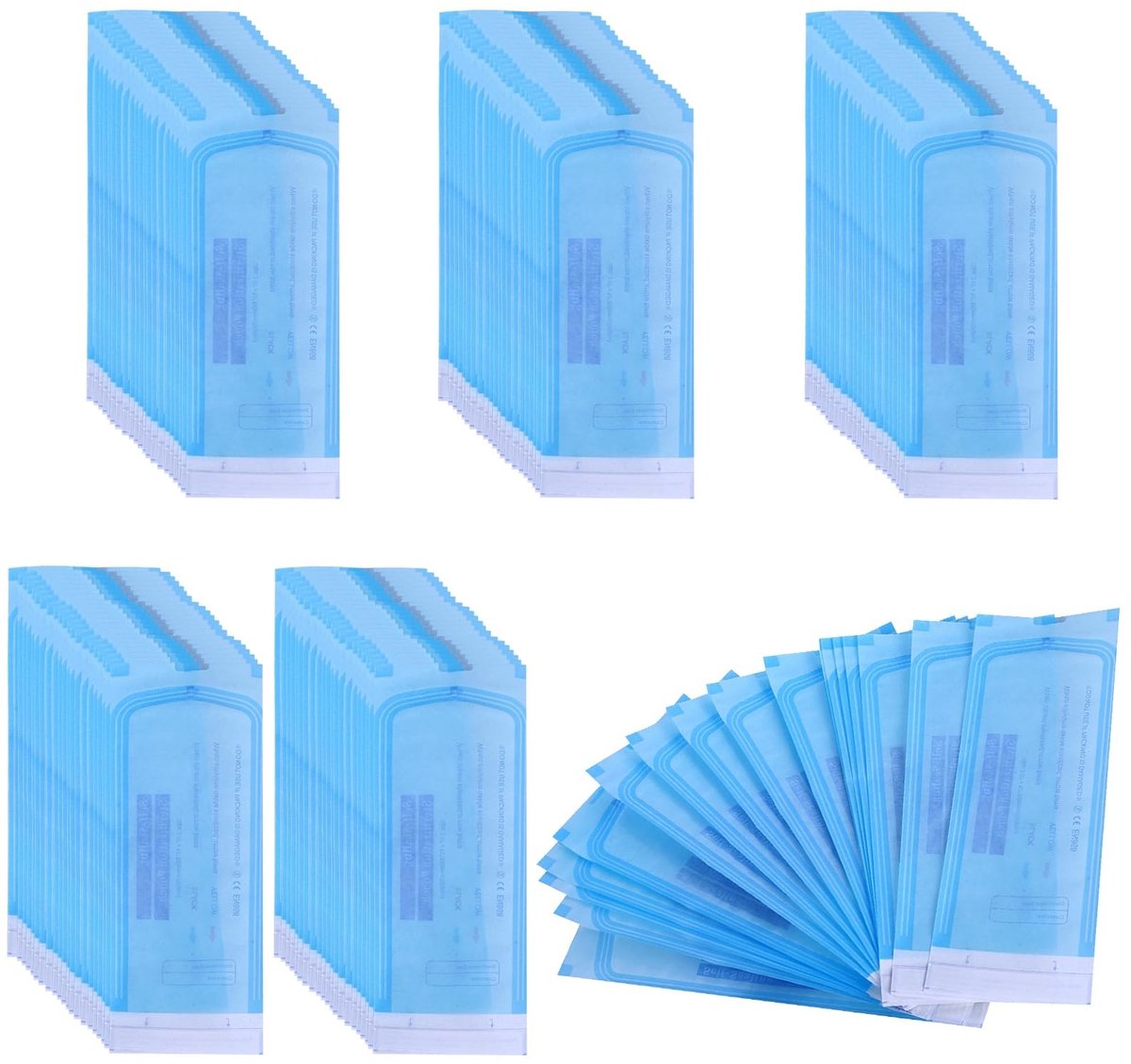 Omgoods - 200 Stuks Zelfsluitende Sterilisatiezakken 57mm x 130mm