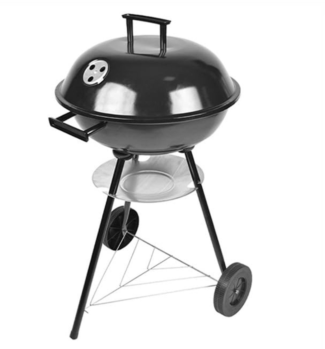 Omgoods - Charcoal Barbecue - Compacte BBQ met Wielen voor Buiten