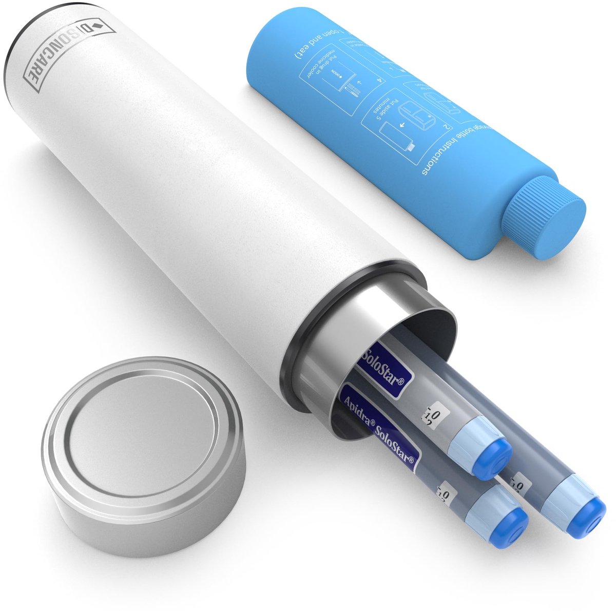 Omgoods - 60H 4 Pen Insuline Koeltas - Biogel Geïsoleerde Medicijn Tas voor Diabetici