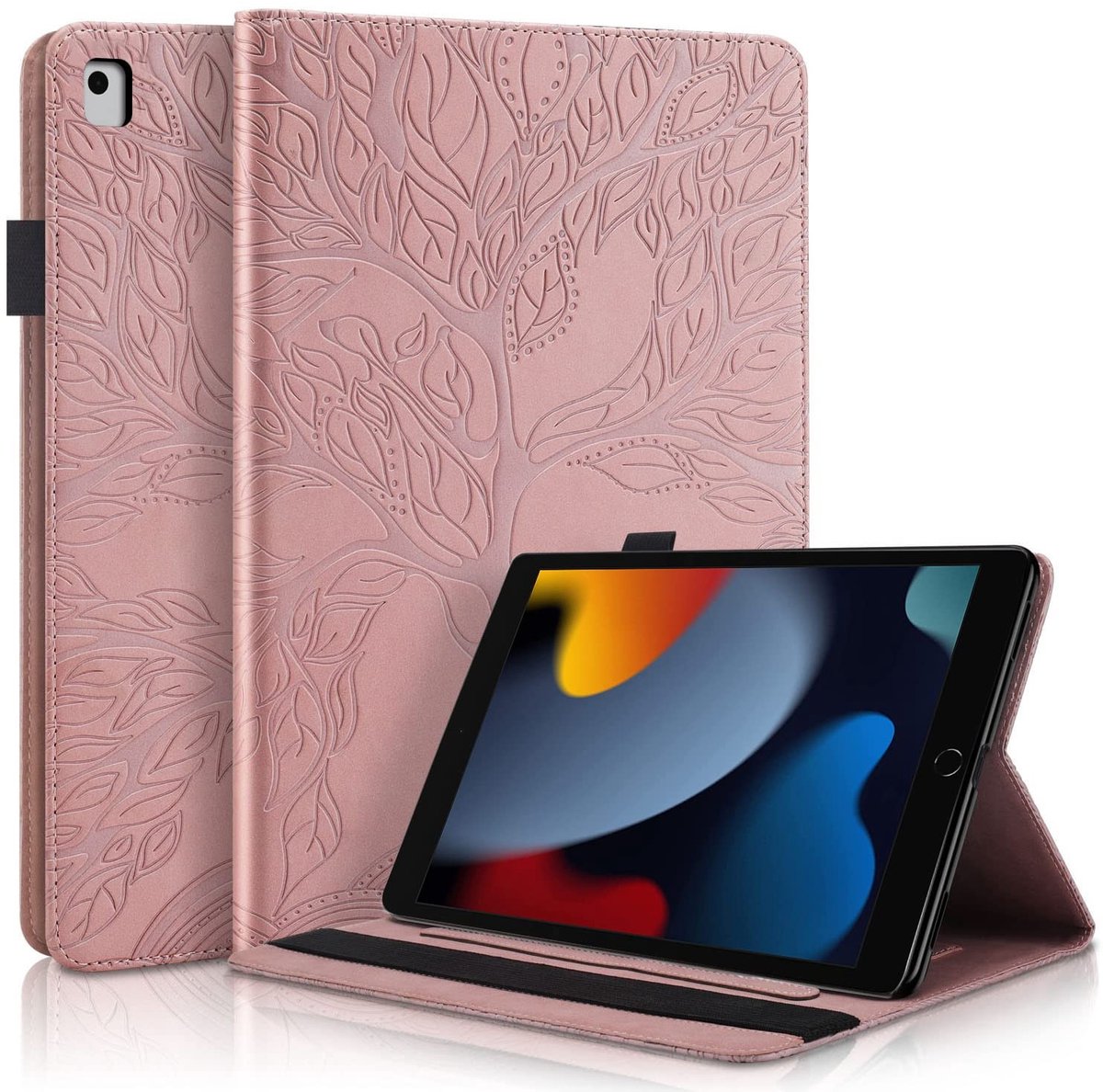 Omgoods - iPad 10.2" (2021/2020/2019) Folio Flip PU Leather Case - Met Penhouder