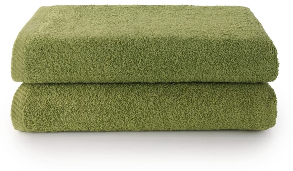 Omgoods - Set van 2 Badhanddoeken van 100% Katoen, 70 x 140 cm