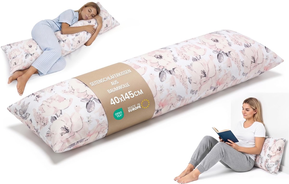 Omgoods - Ergonomisch Zijslaper Kussen 40x145 cm - Comfortabel en Ademend