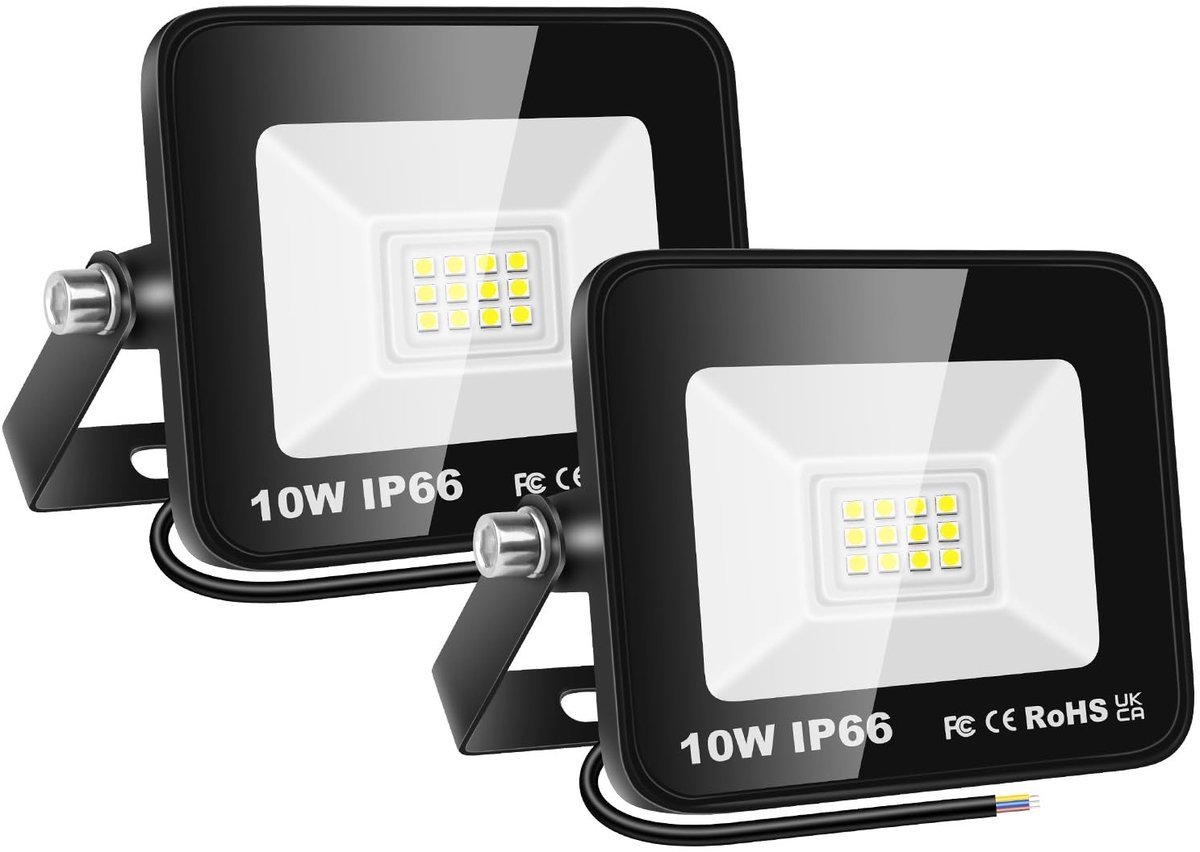 Omgoods - LED Flood Light - 2X 10W Superhelder 6500K