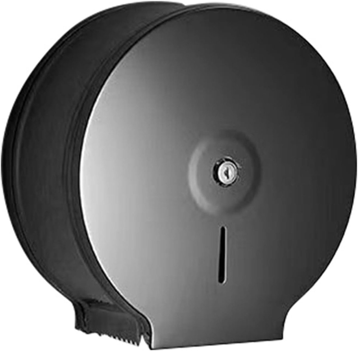 Commerciële Jumbo toiletpapierdispenser met plank 22,5 cm rol 2,5 kern roestvrijstalen dispenser voor papieren handdoeken wandmontage enkele rol toiletpapierhouder tissuedispenser (zwart)