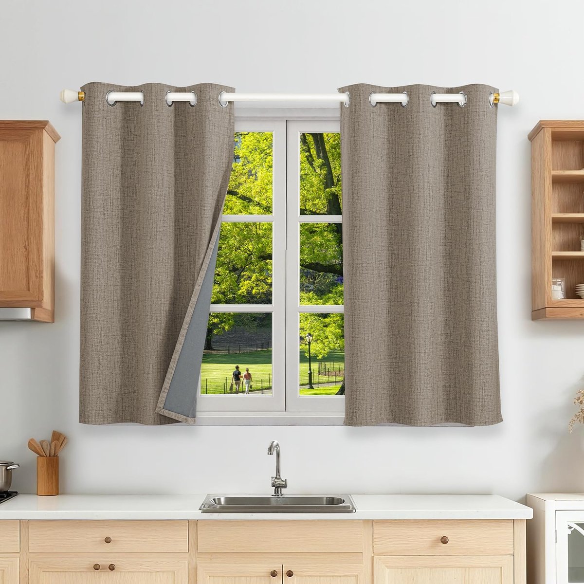 Omgoods - 100% Blackout Gordijnen met Oogjes - Thermische Isolatie, 90 x 120 cm, 2 Stuks