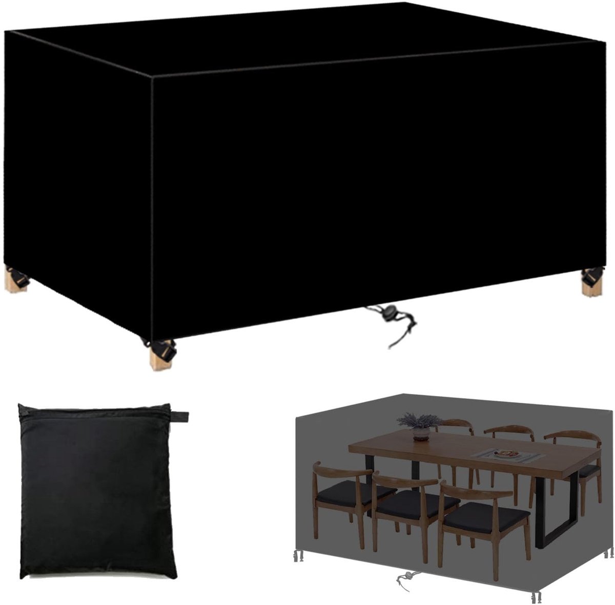 Omgoods - Rectangulaire Waterdichte Tuinmeubel Cover van Oxford Stof