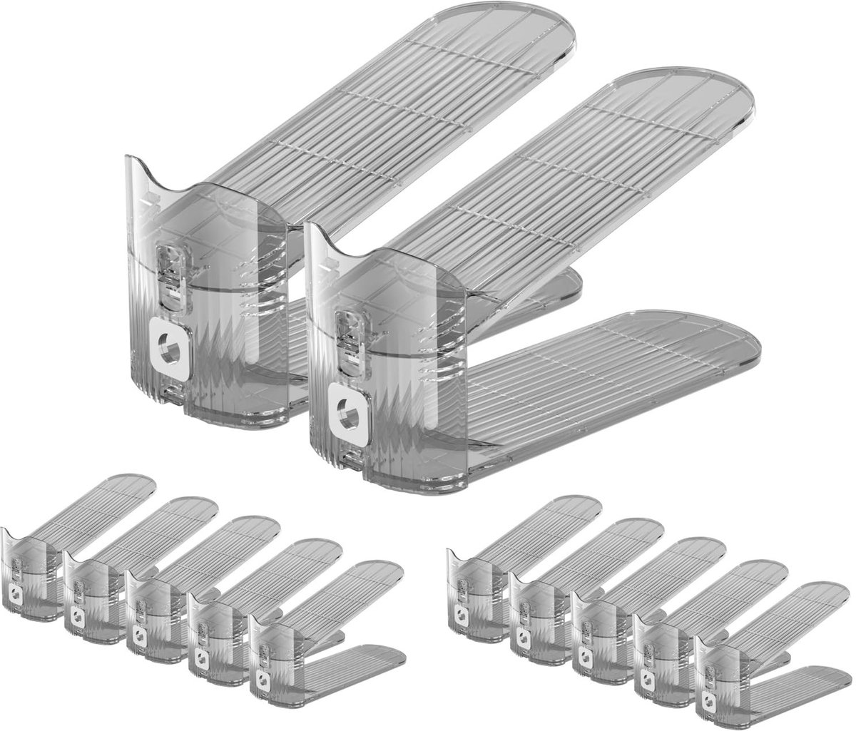 Omgoods - Verstelbare Schoenenrek 12-Pack voor Kledingkast
