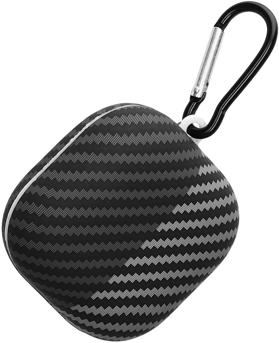 Omgoods - Hoofdtelefoon Case Geschikt voor Beats Fit Pro - Aramid Patroon Zwart/Grijs